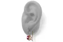 Vintage Des boucles d'oreilles Rubis Or rose 14 carats vintage d'origine vec142r